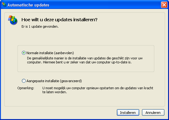 Automatic Updates wordt vooral gebruikt door individuele gebruikers en op "onbeheerde" systemen